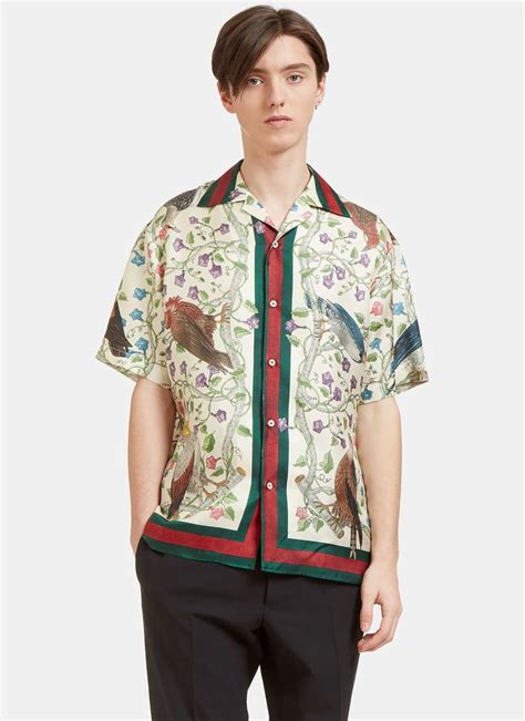 gucci bowling shirt replica|gucci button up shirt men.